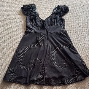 Black and White Patterned Dress